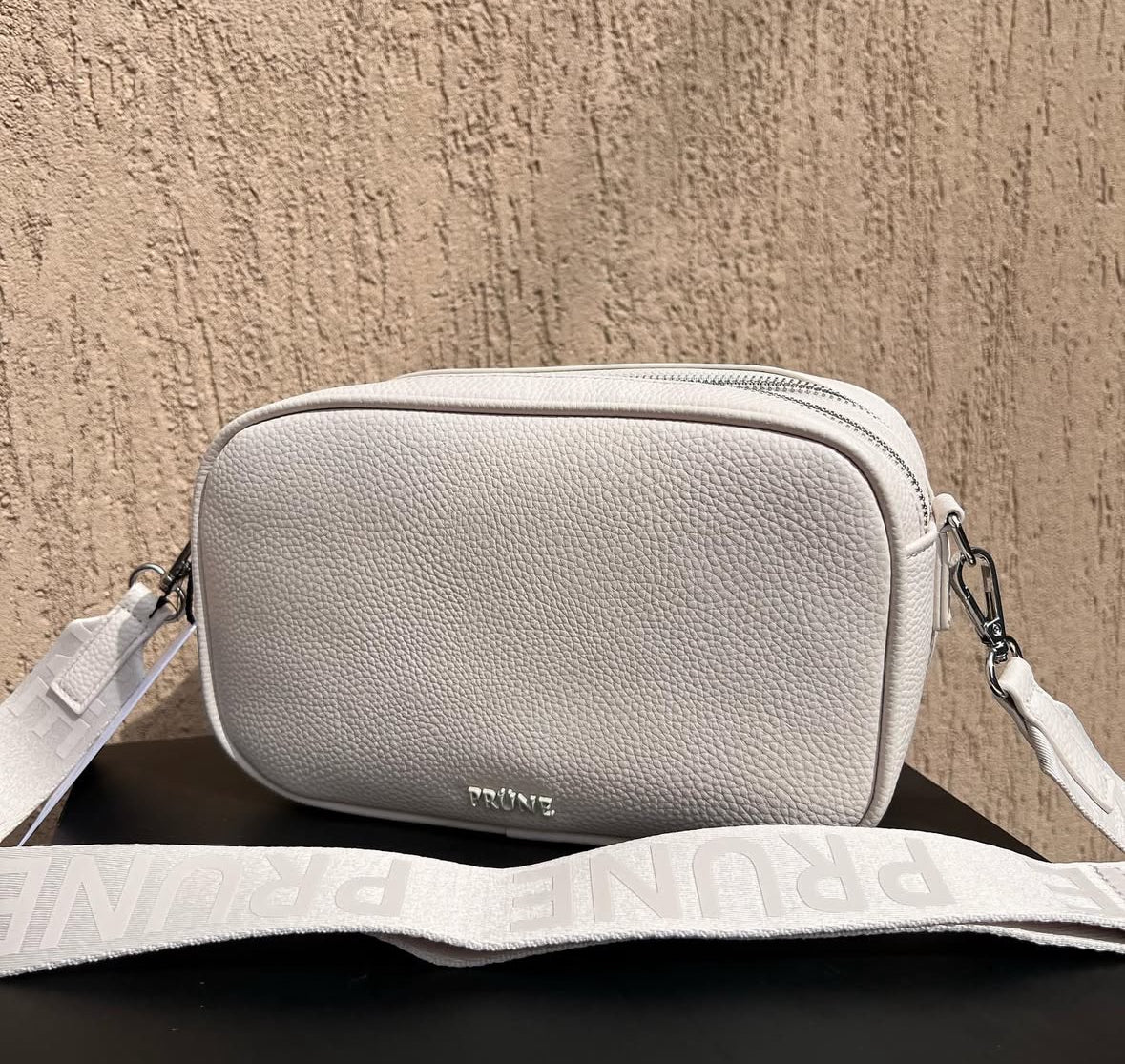 Bandolera cuero doble cierre prüne