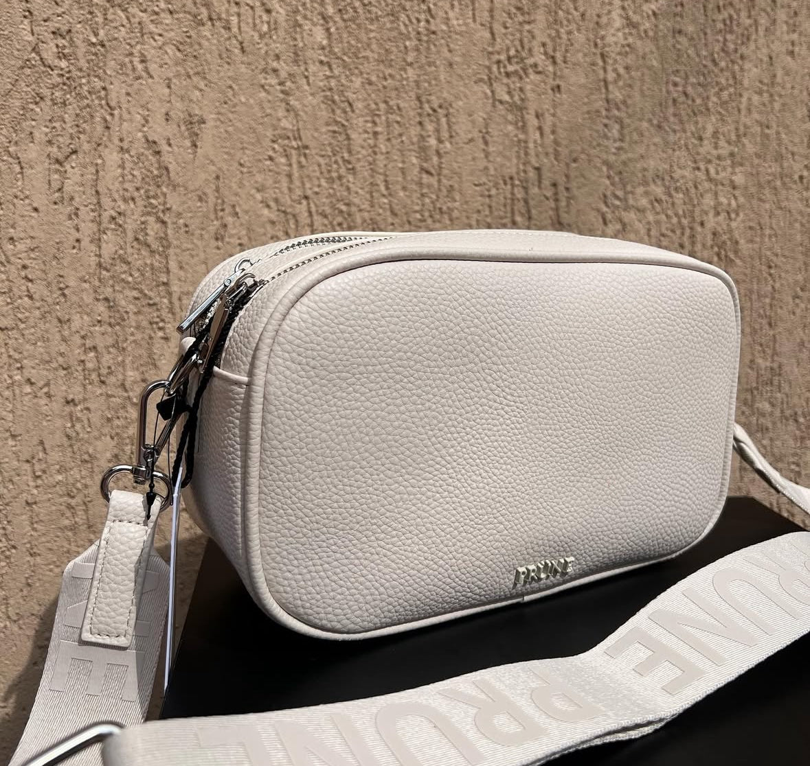 Bandolera cuero doble cierre prüne