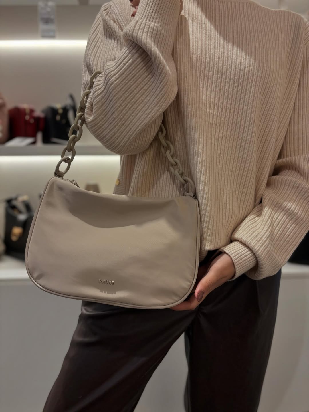 Bandolera Male Beige