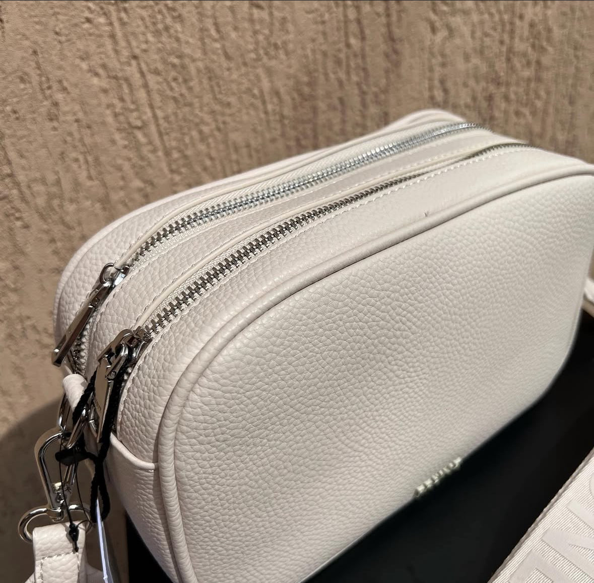 Bandolera cuero doble cierre prüne