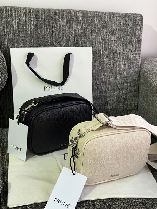 Bandolera mini cuero prüne